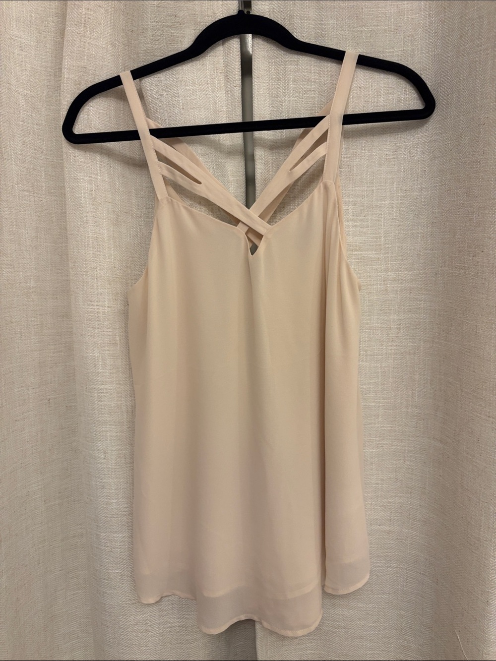 Naked Zebra Blush Crisscross Strap Camisole